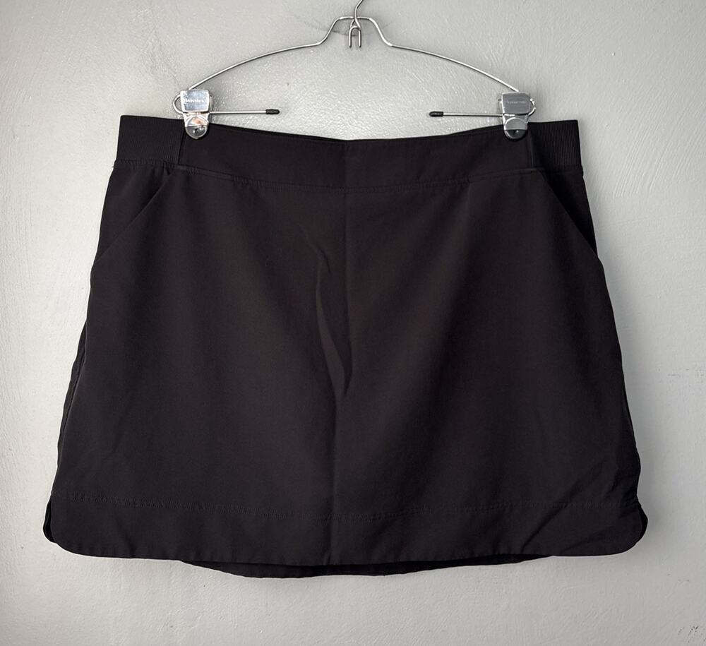32 Degrees Cool Skort Size XXL Black Active Athletic Tenniscore Golf Mini Skirt